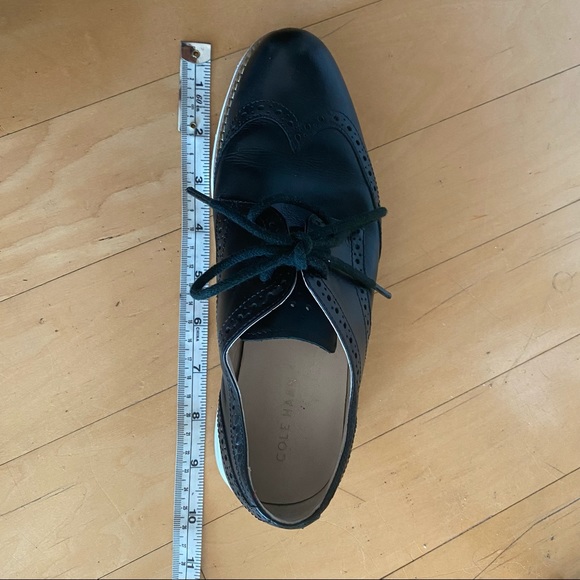 Women's ØriginalGrand Wingtip Oxford Size 5.5 Black Leather - Picture 8 of 8